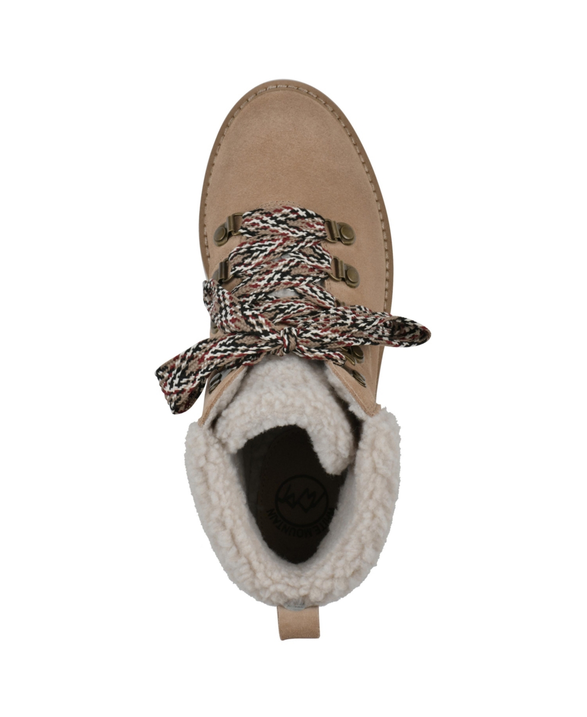 White Mountain Women's Gloving Hiker Lace Up Booties In Beach Wood Suede