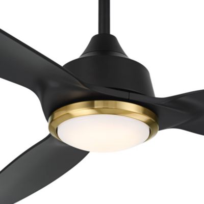 60" Revere Indoor Outdoor Ceiling Fan 3 Blade Customize LED Remote Control Matte Black Finish Bedroom Patio Damp Rated