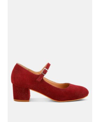 Bettola Shimmer Suede Mary Jane Sandals