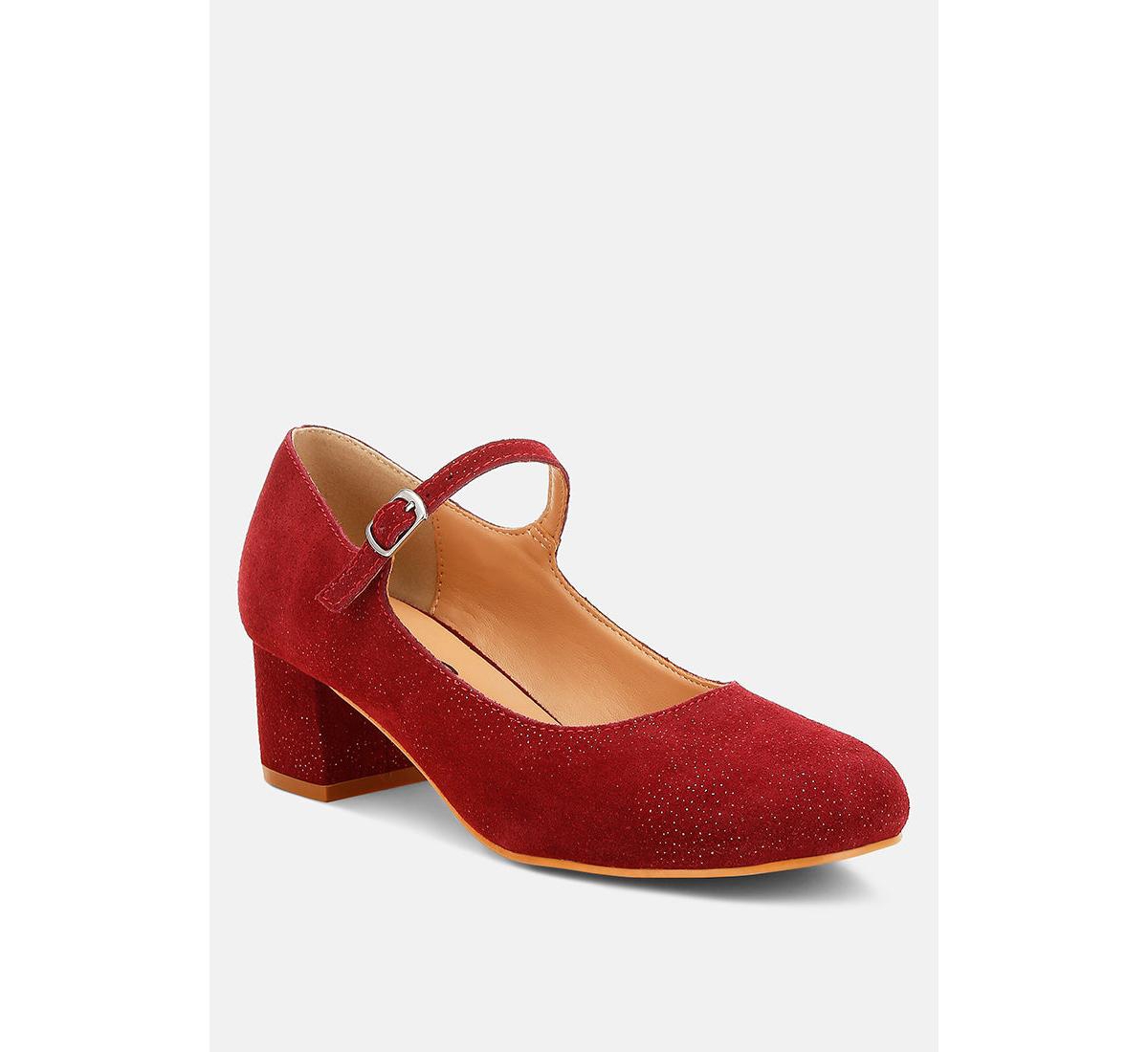 Rag & Co Bettola Shimmer Suede Mary Jane Sandals
