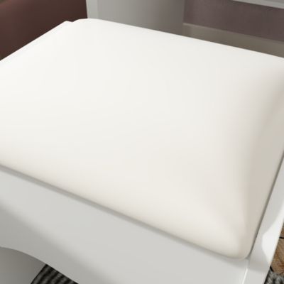 5-Drawers White Makeup Vanity Sets Dressing Table Sets with LED Dimmable Mirror, Stool and 3-Tier Storage Shelves