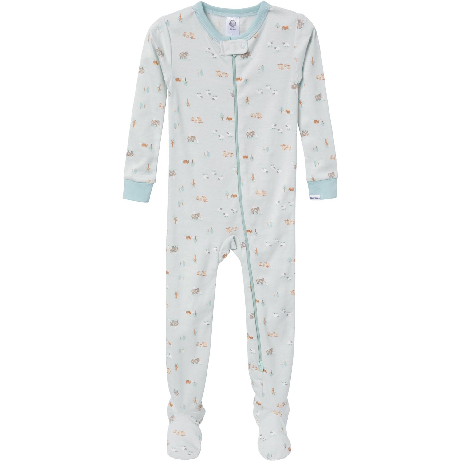 Baby Boys Snug Fit Footed Pajamas, 2-Pack, Farm