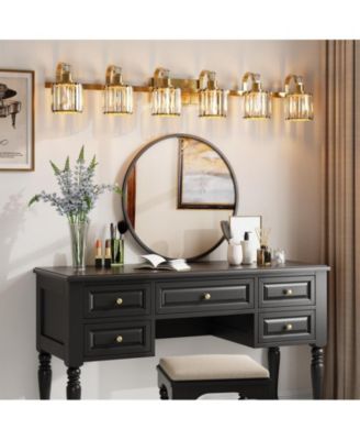 Bathroom Vanity Light 6 Light Modern Bathroom Vanity Light Fixtures Over Mirror Modern Crystal Vanity Lighting