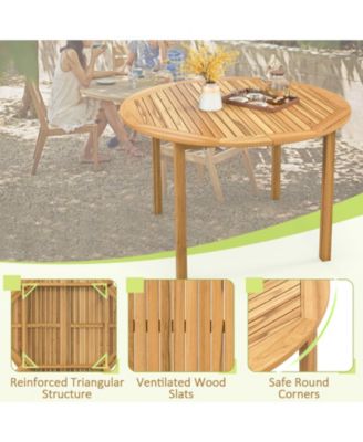 44" Round Outdoor Patio Dining Table