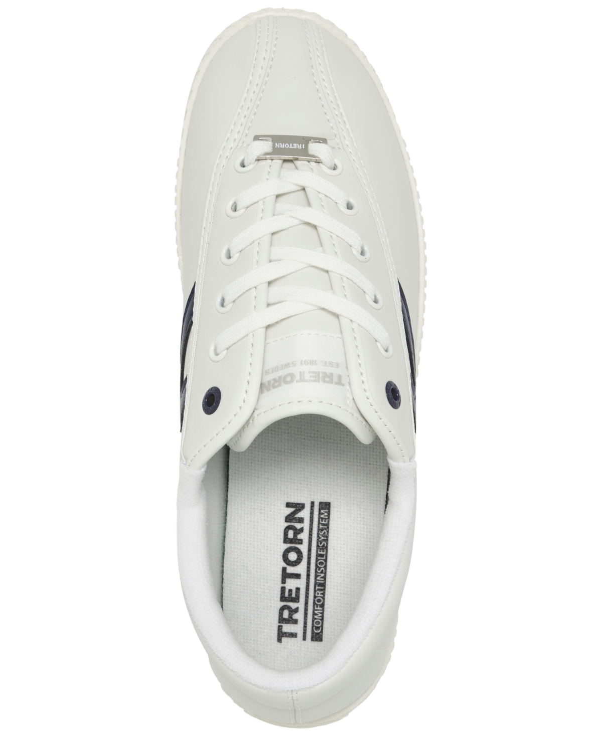 Shop Tretorn Women's Nylite Icon Leather Casual Sneakers From Finish Line In White,navy