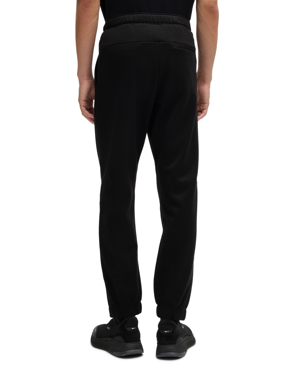 Hugo Boss Boss By  Men's Bonded-fleece Tracksuit Bottoms In Black
