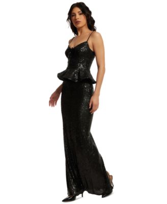 Women's Akiah Sequined Peplum Gown