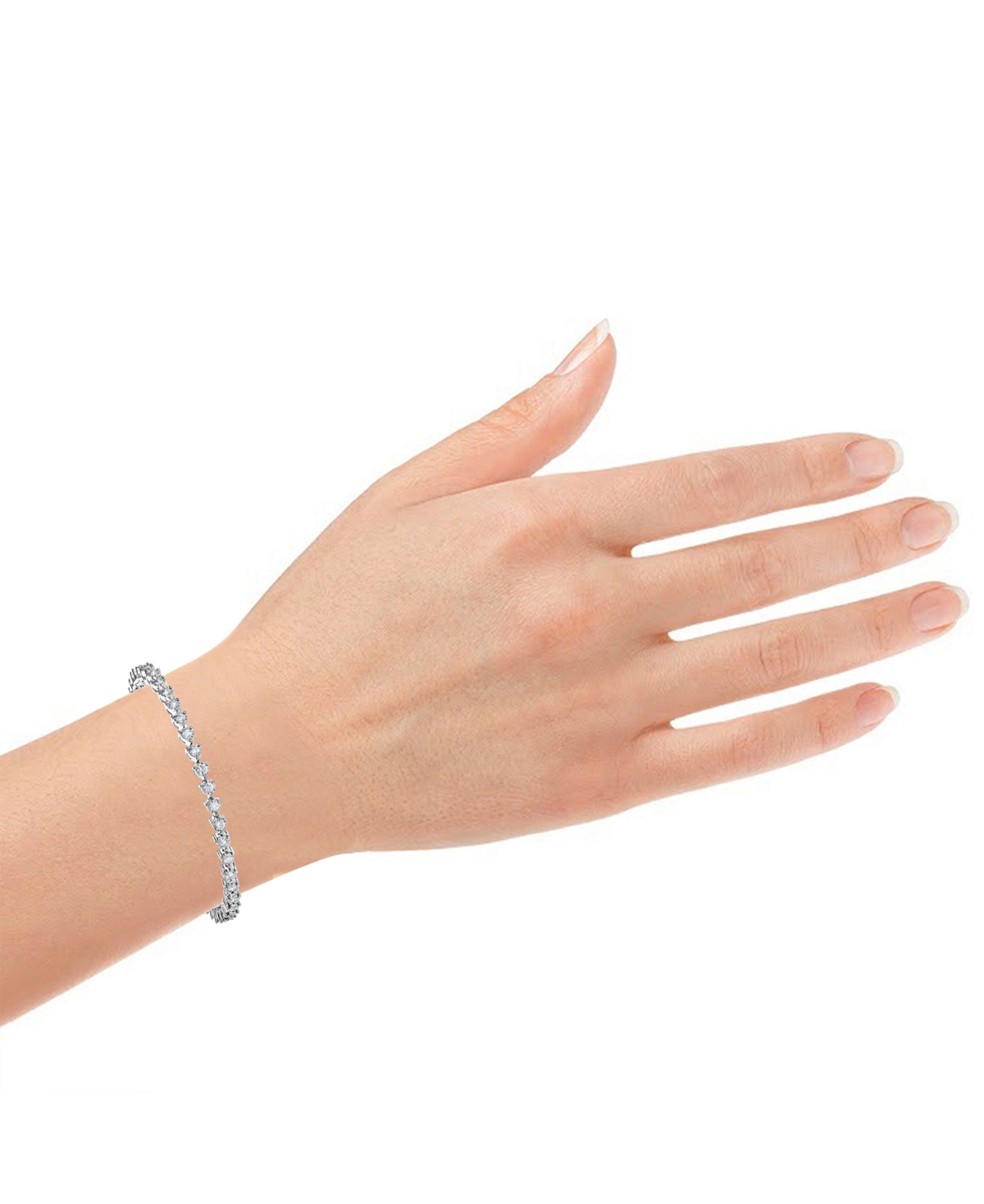 Macy's Diamond Bezel Tennis Bracelet (2 Ct. T.w.) In 14k White Gold In White Gold