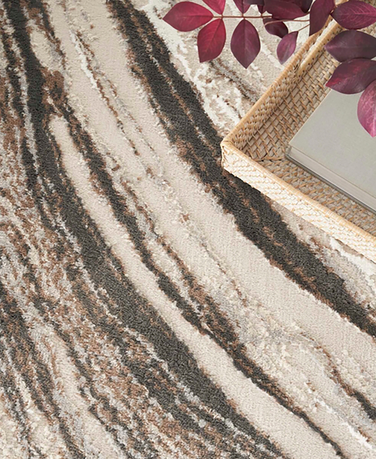 Nourison Home Trends Sut05 7'10"x9'10" Area Rug In Beige,gray