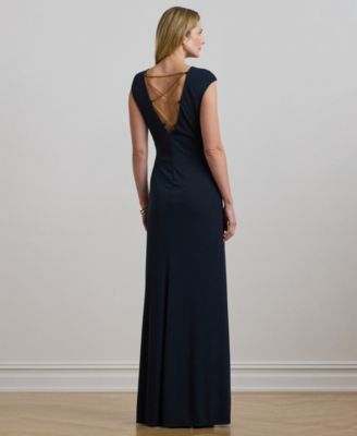 即発☆Ralph Lauren Chain-Trim Stretch Jersey Gown Women's Lauren Ralph Lauren Chain-Trim Stretch Jersey Gown | 6pm
