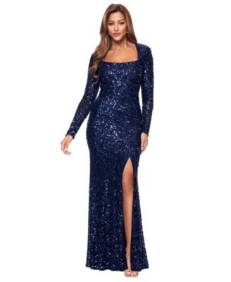 Xscape Light popular Blue Silver Evening Gown