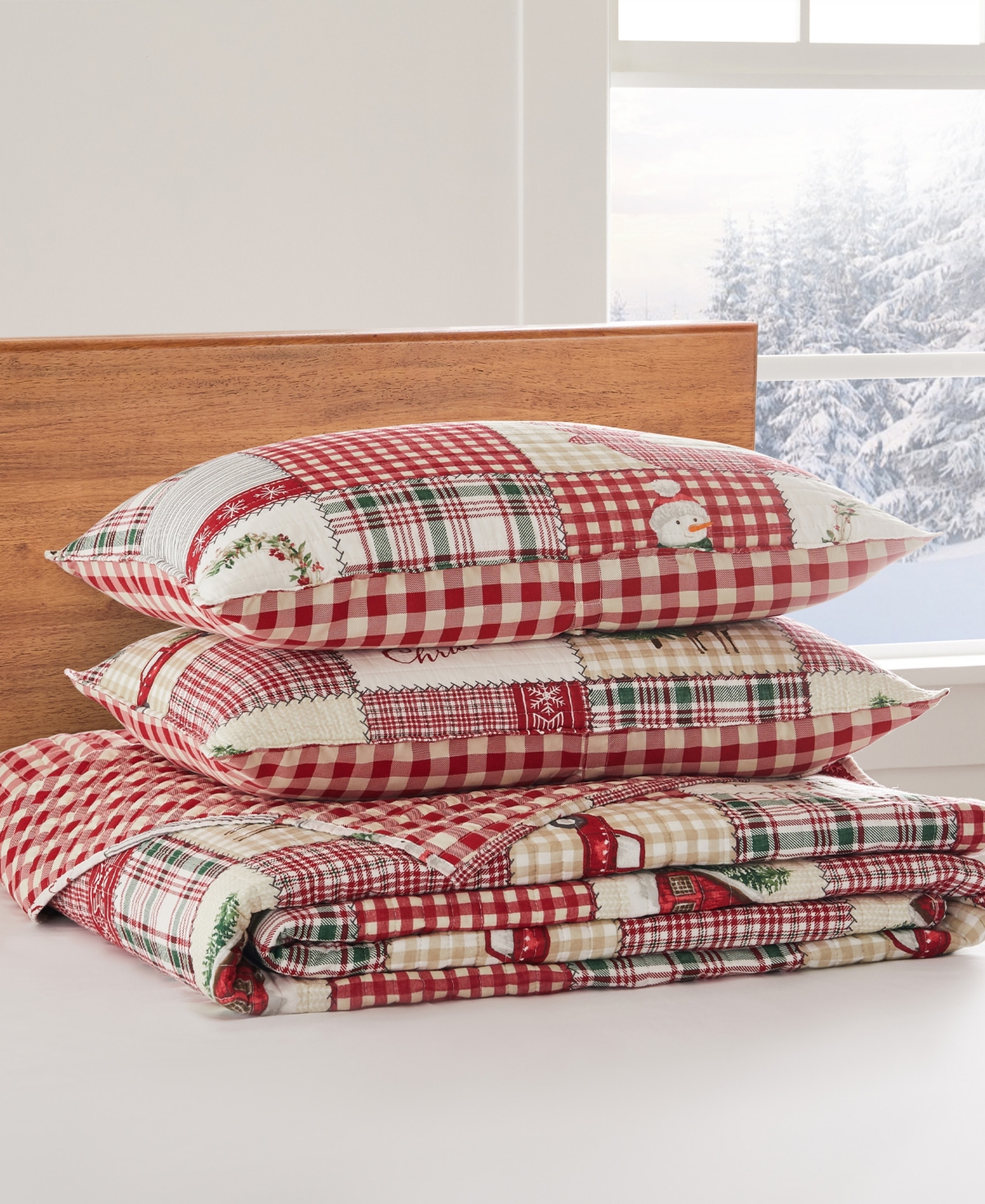 Levtex Home For Christmas Reversible 3-pc. Bedspread Set, Full In Red