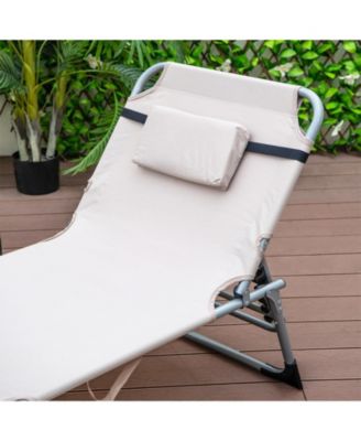 SUGIFT 5-position Outdoor Folding Chaise Lounge Chair