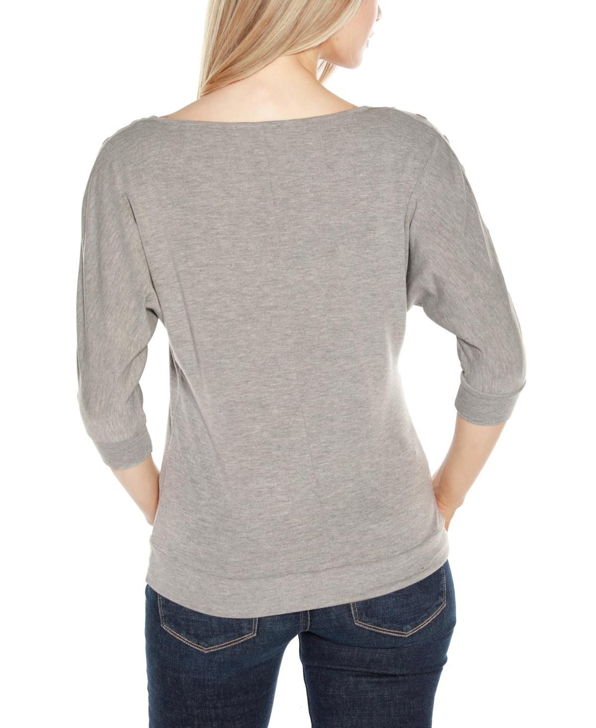 Belldini Women's Grommet Dolman Sleeve Top