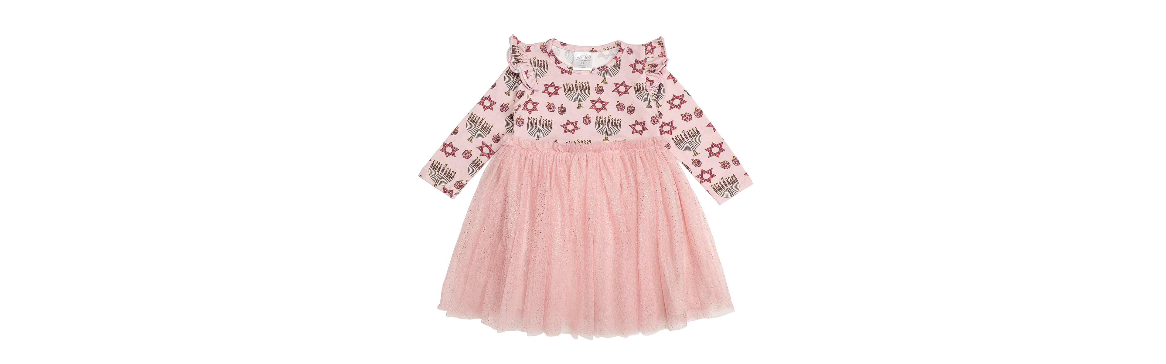 Sweet Wink Toddler Girls Hanukkah Long Sleeve Tutu Dress