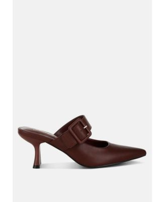 Womens Shein Star Slim Block Heel Mules