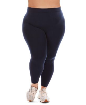 Plus Size Seamless Fleece-Lined Leggings