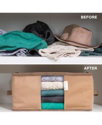 Clothes Storage Bag Organizer Set of 2 with Cedar Insert