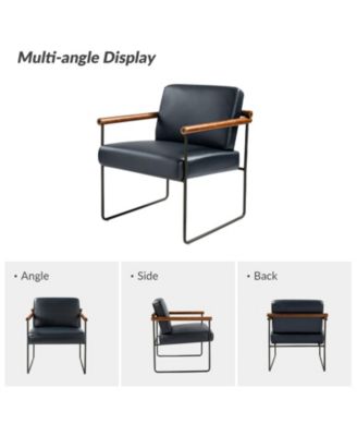 Modern Arm Chair with Sturdy Metal Tube Side