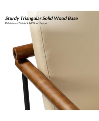 Modern Arm Chair with Sturdy Metal Tube Side