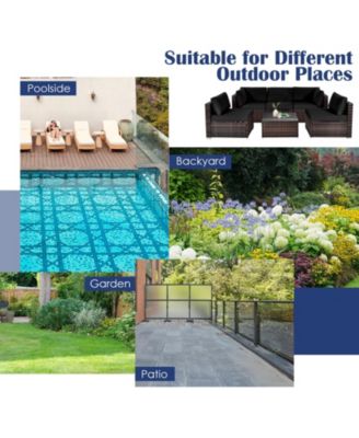 SUGIFT 6 Pieces Patio Rattan Furniture Set with Cushions