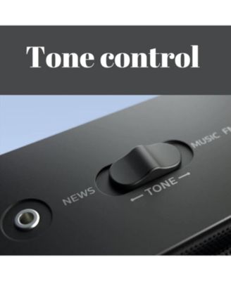 Portable AM/FM Radio with Speaker, Battery Operated, Compact Design, Analog Tuning, and Headphone Jack - Black