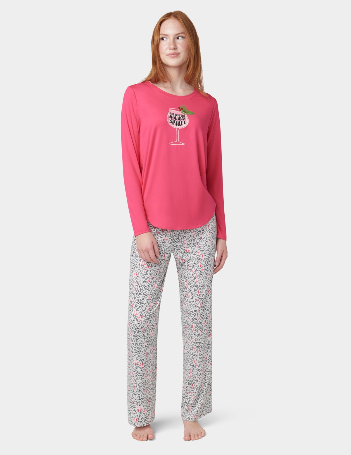 Women's 2-Pc. Timeless Soft Jersey Packaged Pajama Set - Raspberry Sorbet