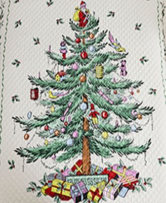 Spode Christmas Tree Reversible 2-Pc. Quilt Set, Twin