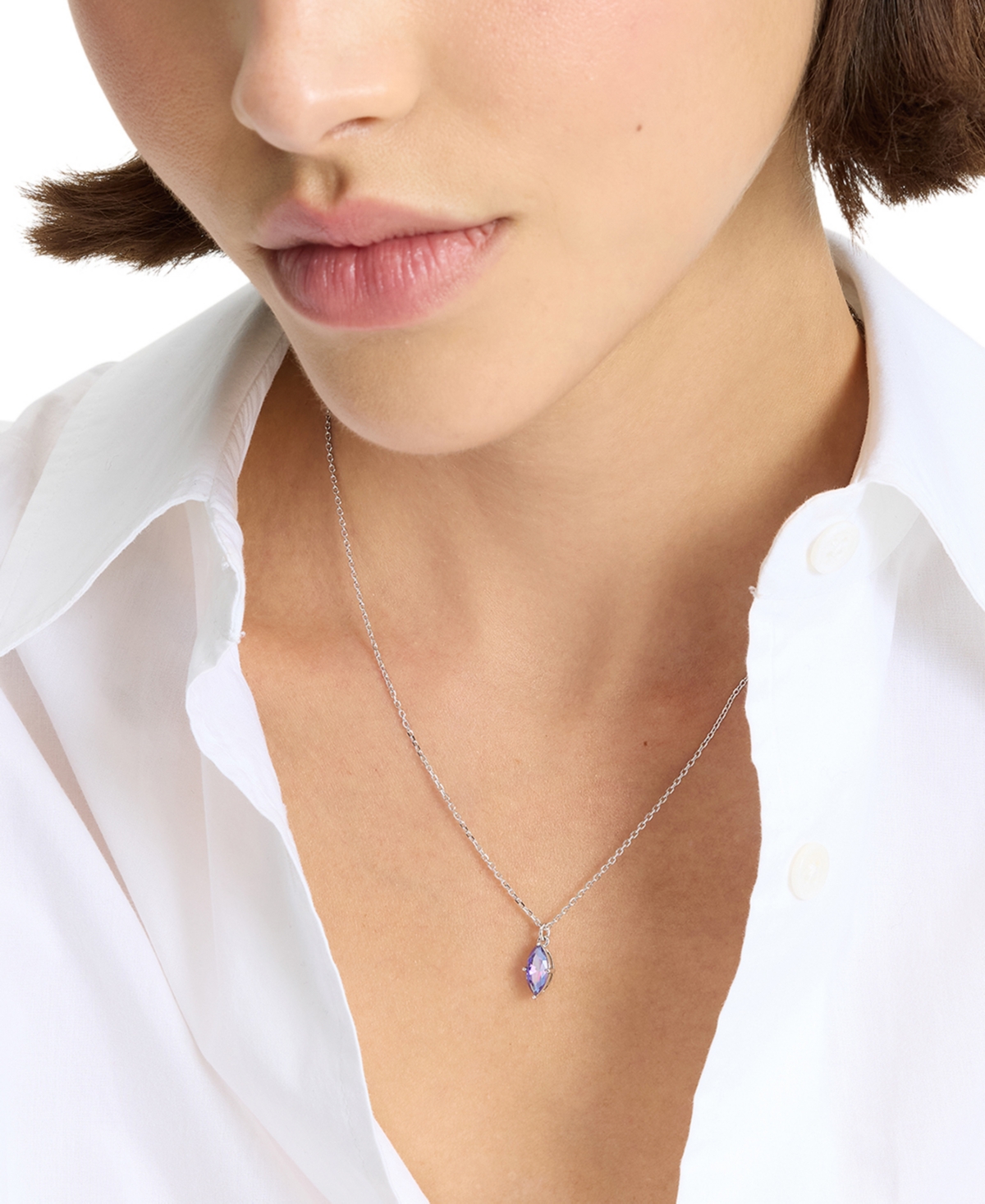 Kate Spade Signature Solitaire Pendant Necklace, 16" + 3" Extender In Light Amet