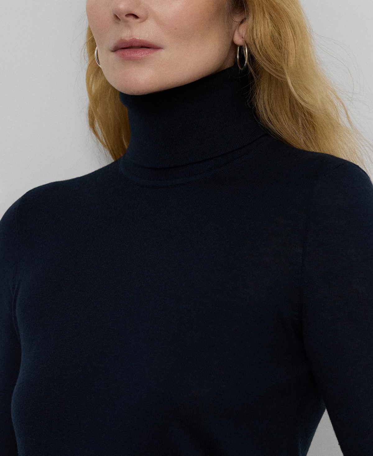 Lauren Ralph Lauren Women's Silk-Blend Turtleneck Sweater