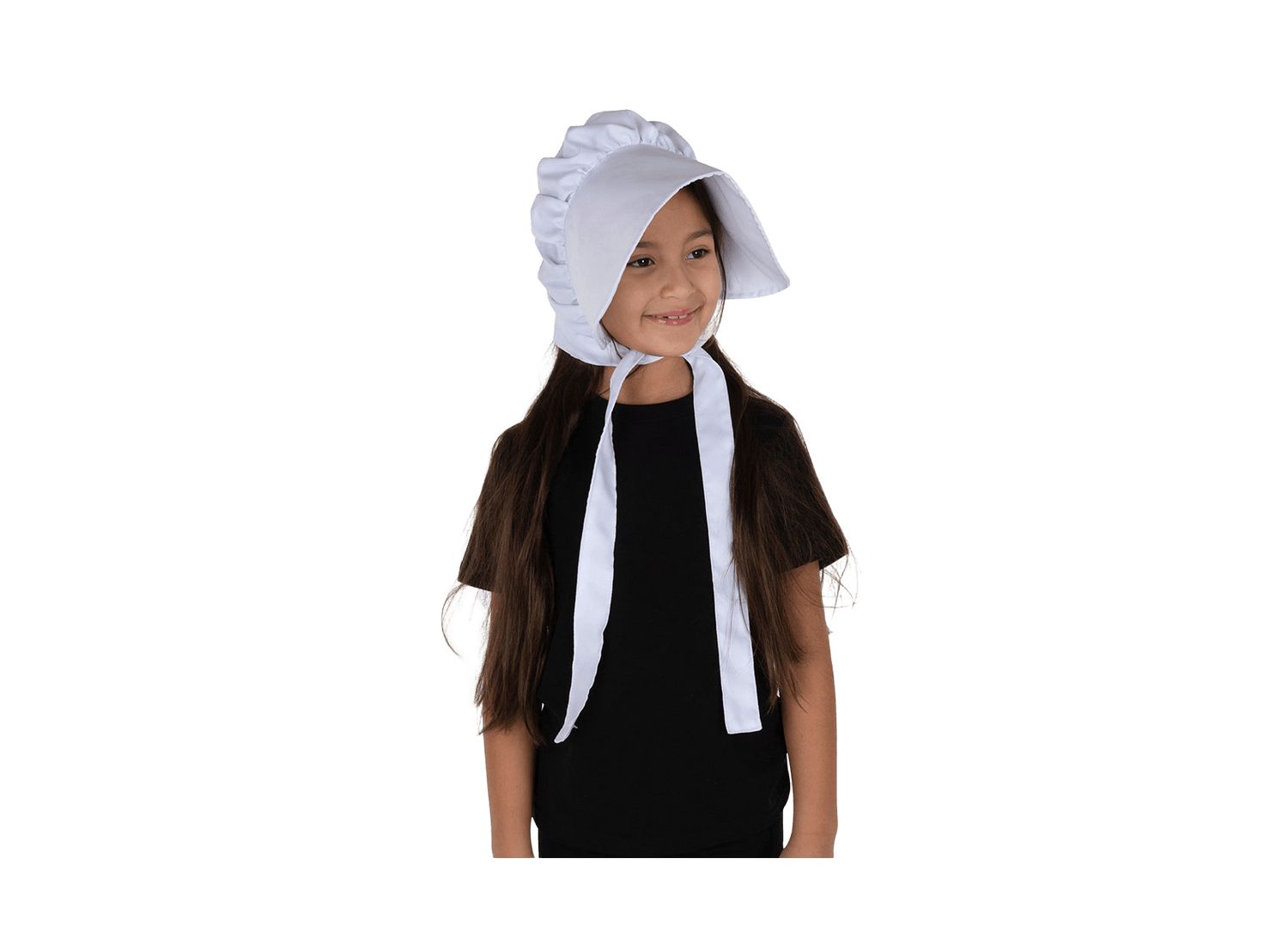 Pioneer White Bonnet Hat - Kids