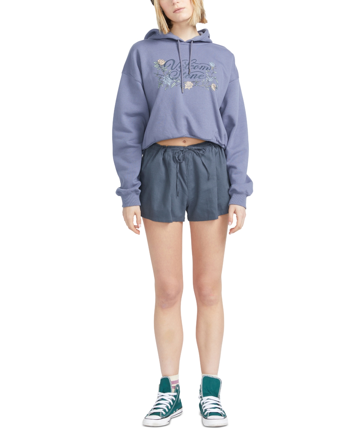 VOLCOM JUNIORS' STONE DEF PULL-ON DRAWSTRING SHORTS 
