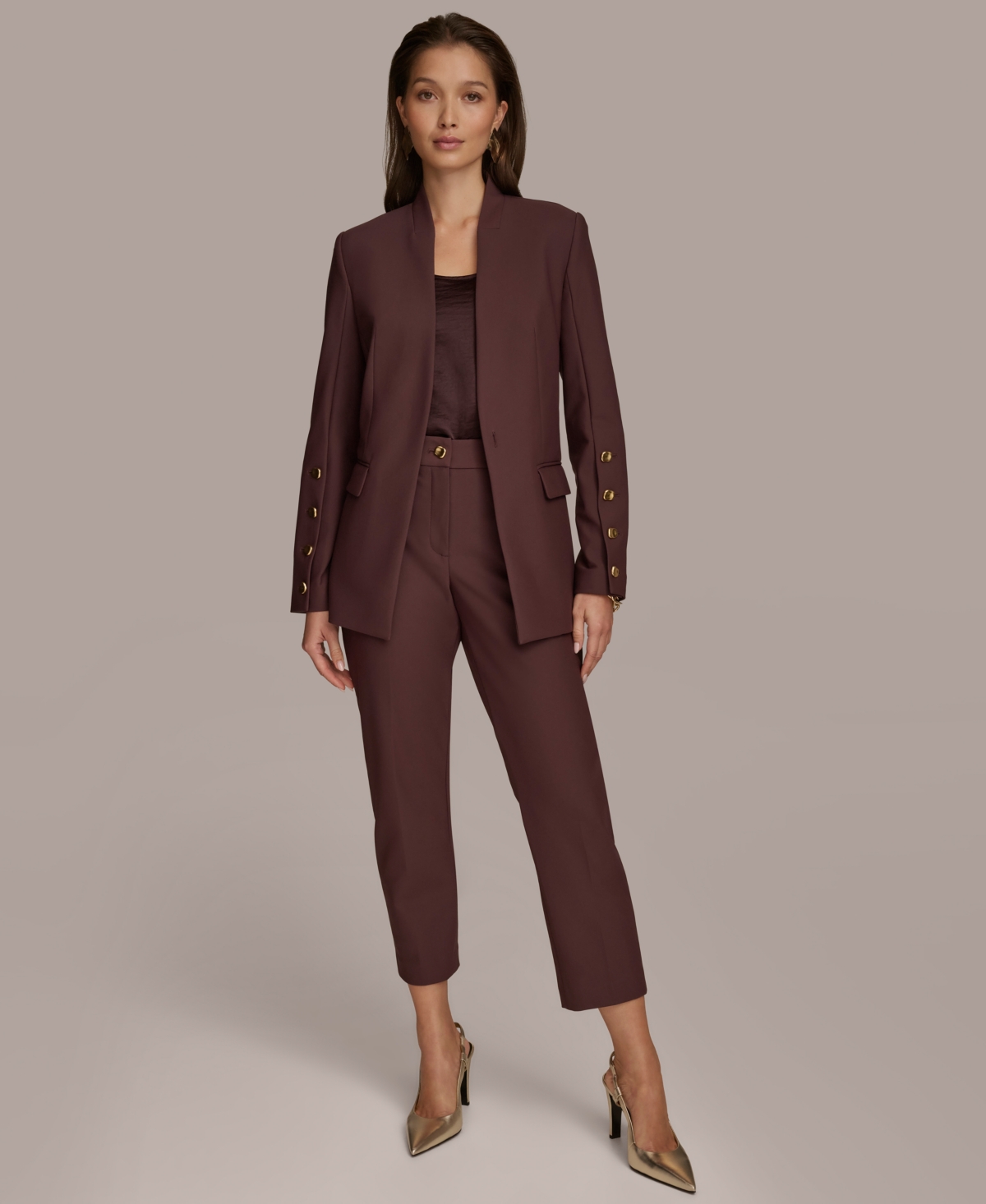 Donna Karan New York Women's Button-Sleeve Blazer
