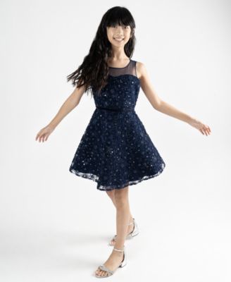 Big Girls Sequin Soutache Social Dress