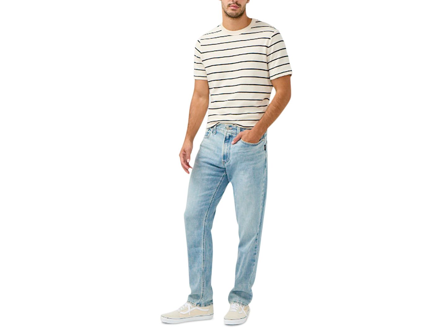 Мужские джинсы Silver Jeans Co. Eddie Classic Athletic Fit Tapered Leg, цвет: Индиго — фото 1