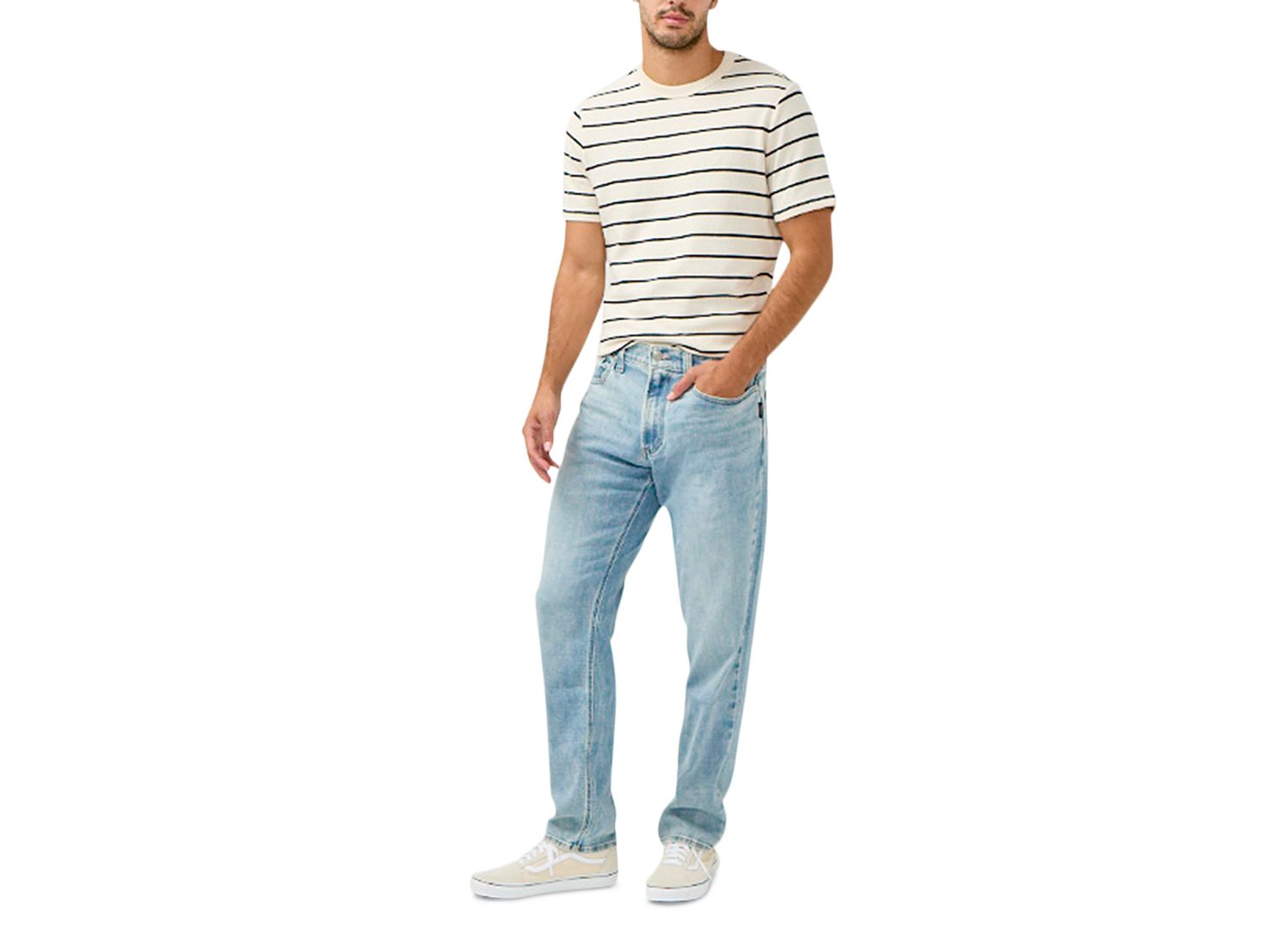 Eddie Classic Athletic Fit Tapered Leg Jeans