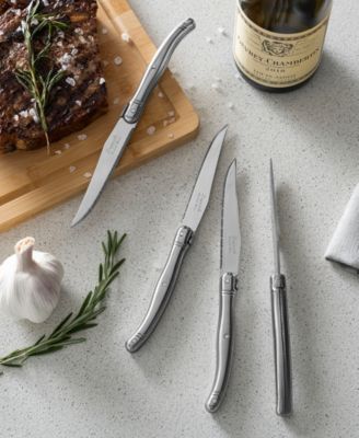 Laguiole Connoisseur 4-Piece Steak Knife Set with Stainless-Steel Handles