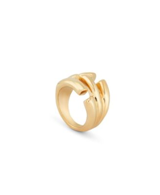Central Slits Metal Alloy Ring