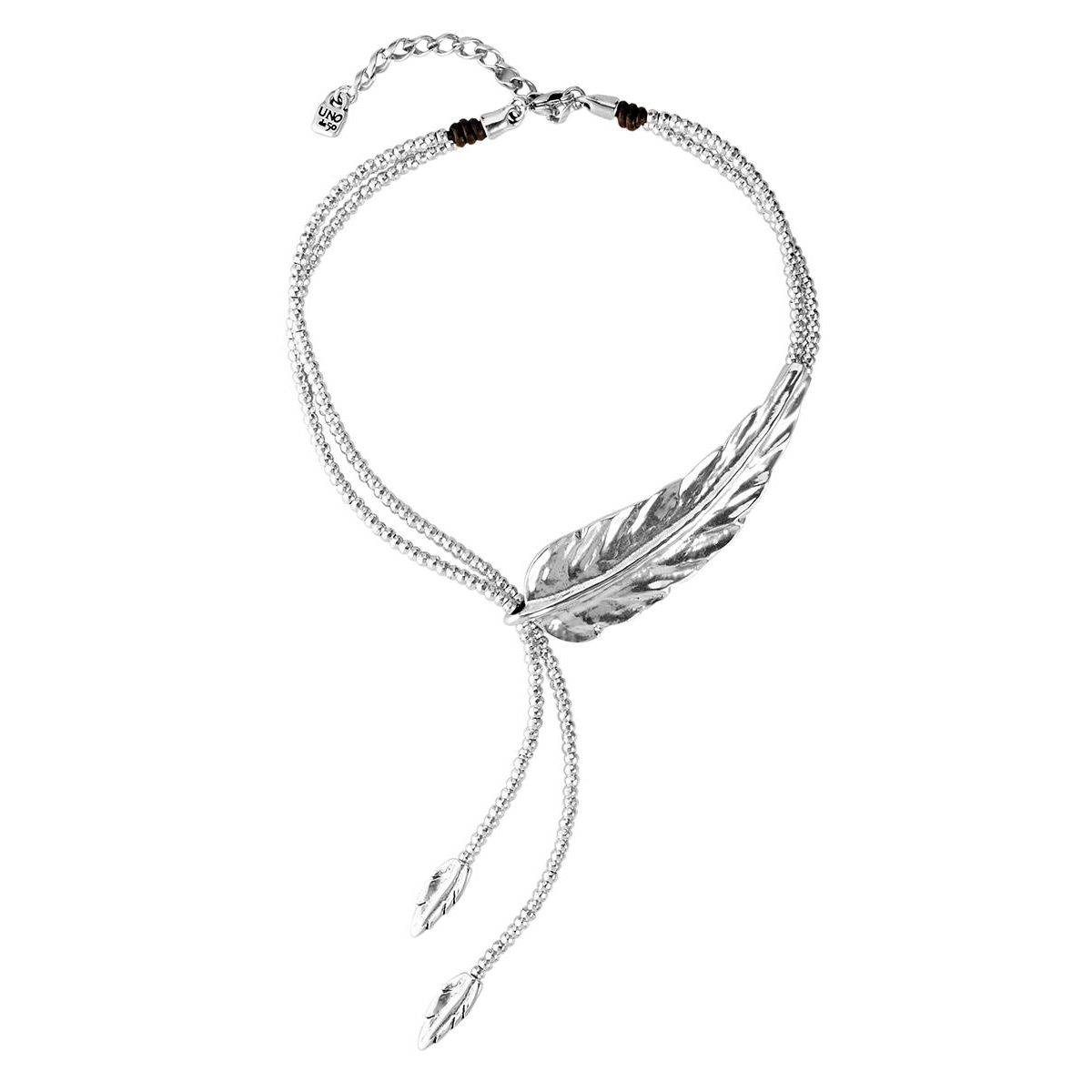UNOde50 Sterling Silver Larger Feather-Shaped Piece Necklace - Silver