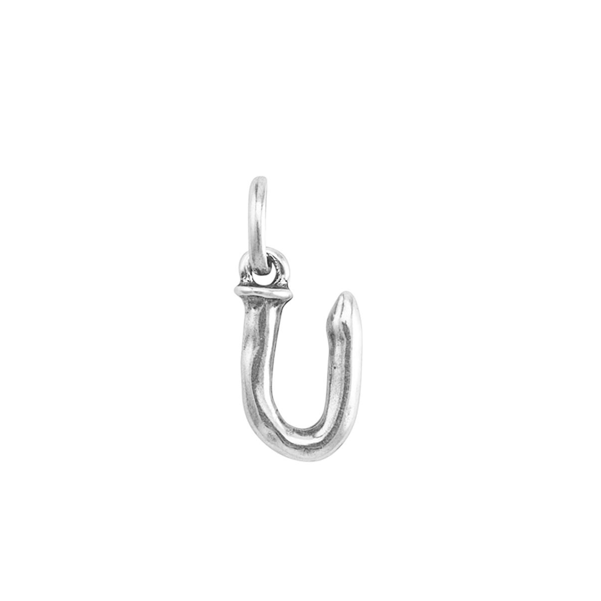 Unode50 Little Alphabetical Metal Alloy Pendant Charms In Silver U