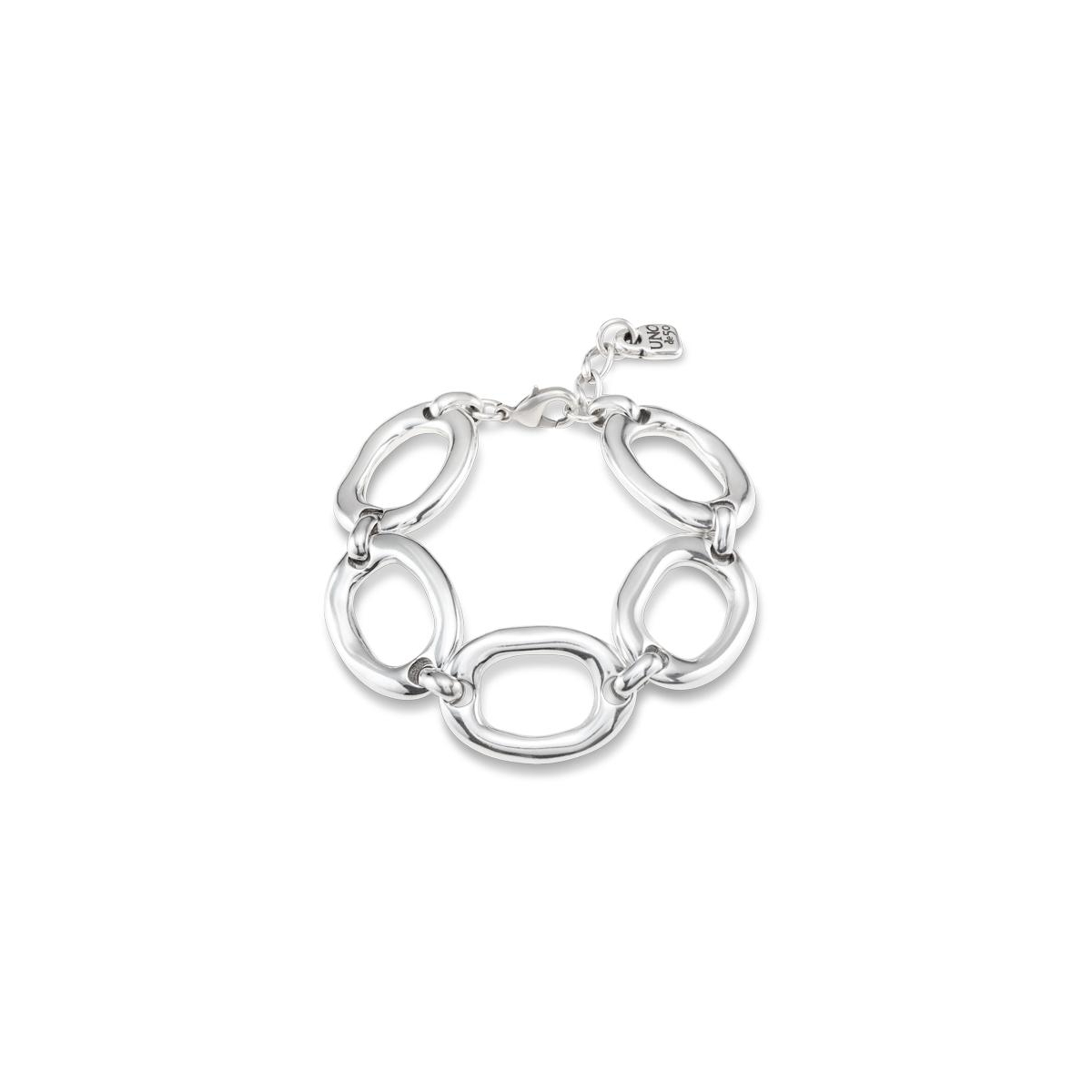 UNOde50 Sterling Silver-Plated Metal Alloy Oval Links Bracelet - Silver