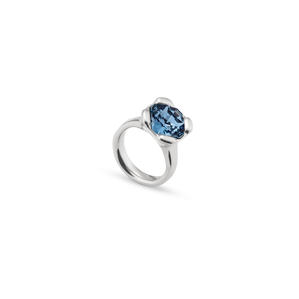 UNOde50 Medium Faceted Crystal Metal Alloy Ring - Gold