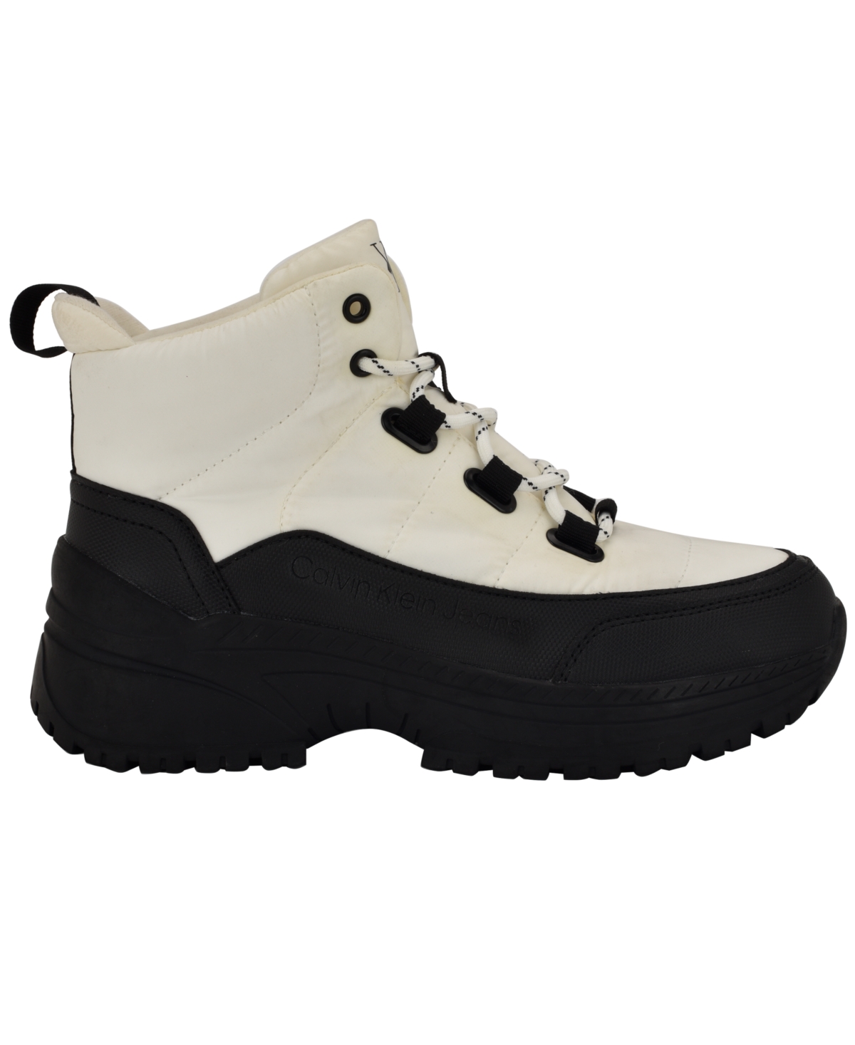 Calvin Klein Noanne Quilted Winter Boot In White