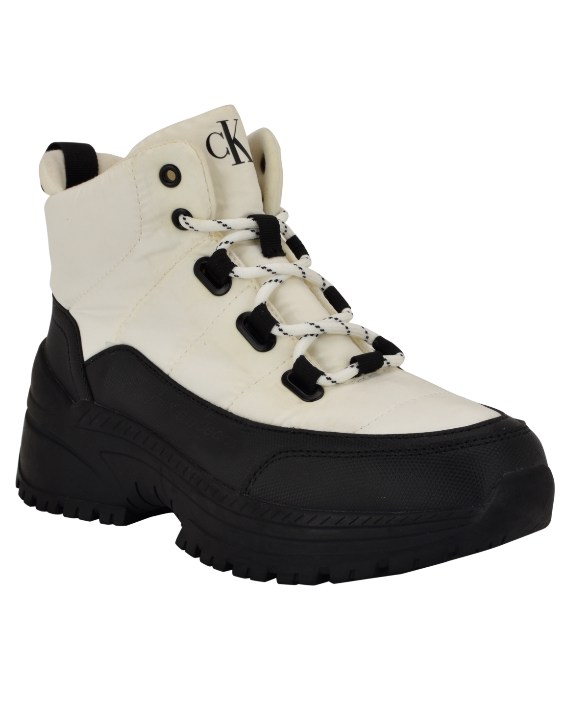 Calvin Klein Noanne Quilted Winter Boot In White