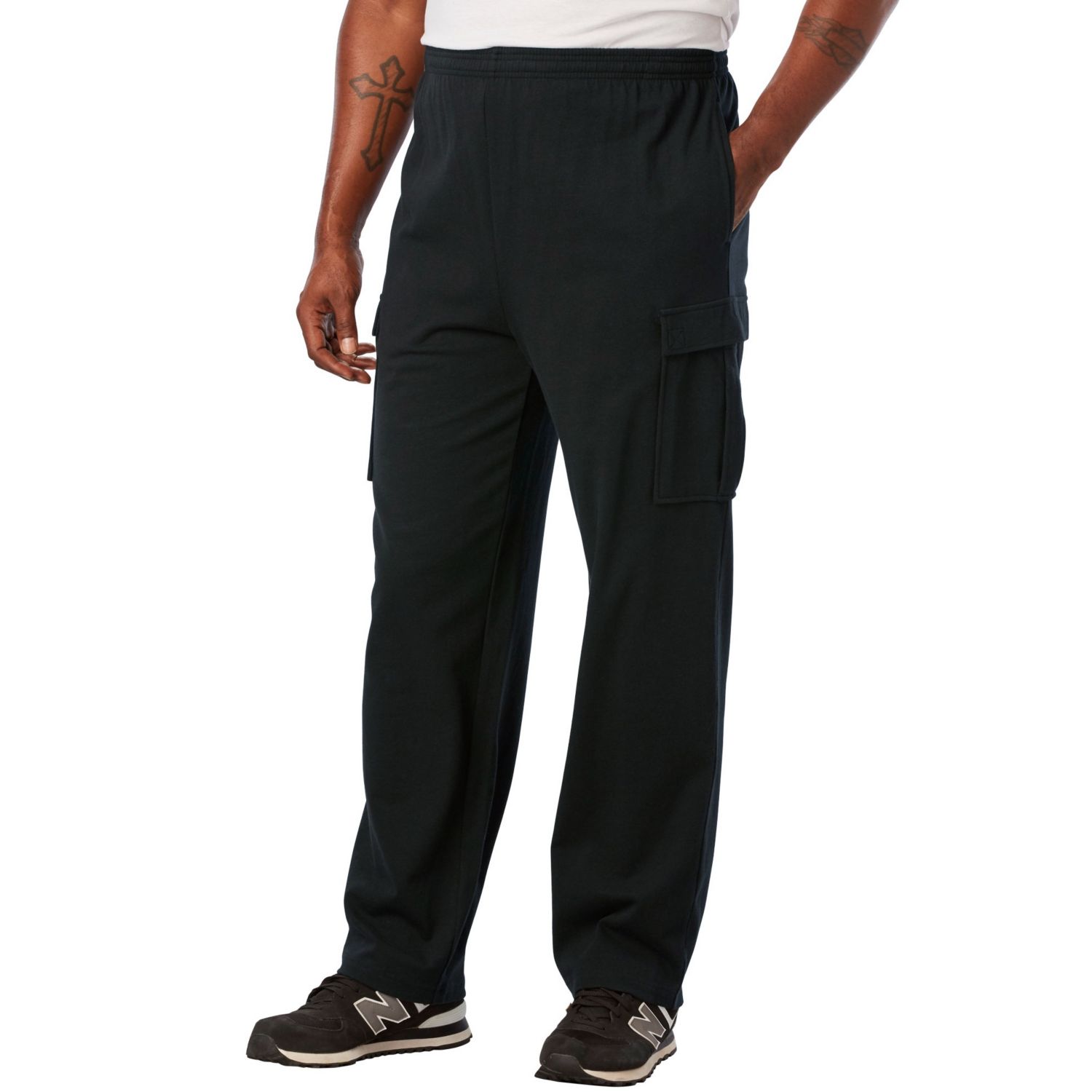 Big & Tall Lightweight Jersey Cargo Sweatpants