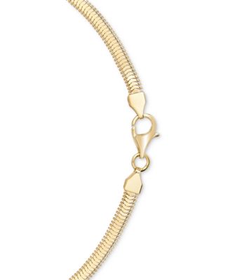 Diamond Cut Snake Chain 18" Necklace (3mm) in 10k Yellow Gold