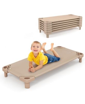 Pack of 6 Kids Stackable Naptime Cot 52" L x 23" W Daycare Rest Mat