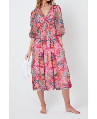 Creea the Label Women's Floral Print Empire Waist Midi Dress - Macy's