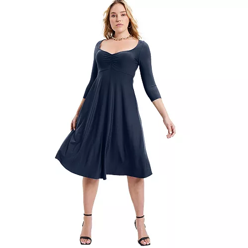 women's june + vie sweetheart swing dress