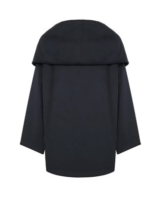 Women's Draped Coat with Front Tie Detail